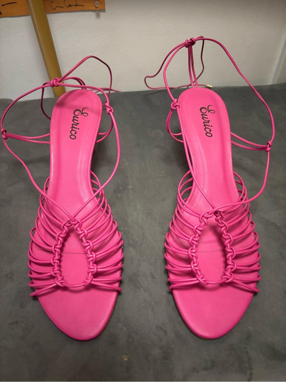 Women's Hot Pink Strappy Sandals